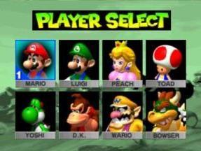 Figuren aus Mario Kart 64